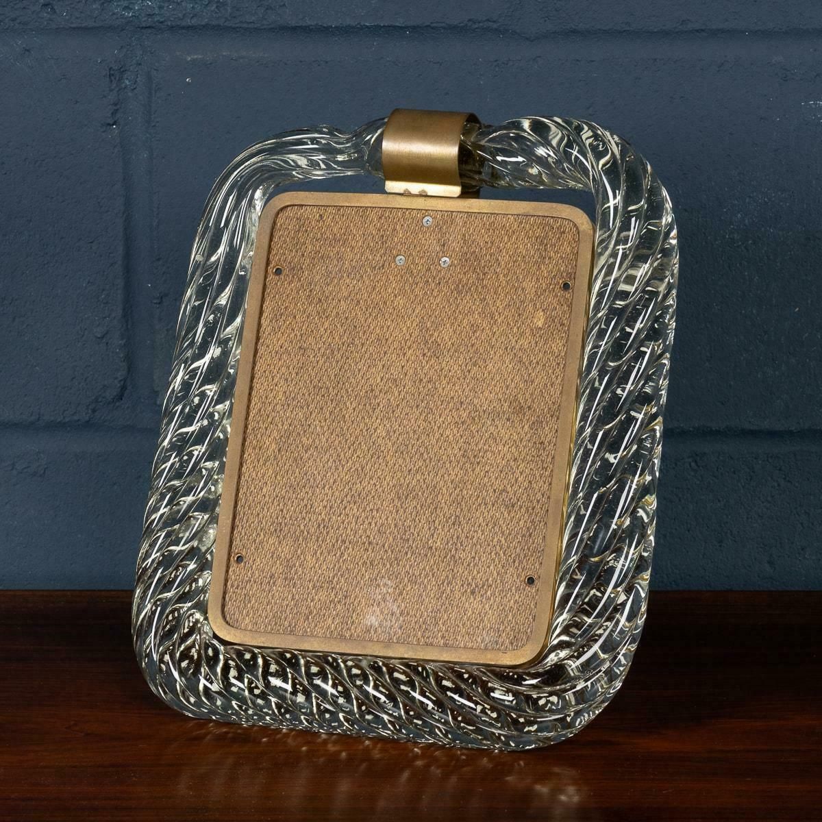 20thc Italian Venetian Glass Photograph Frame, Attributable To Venini C.1950 photo furniture