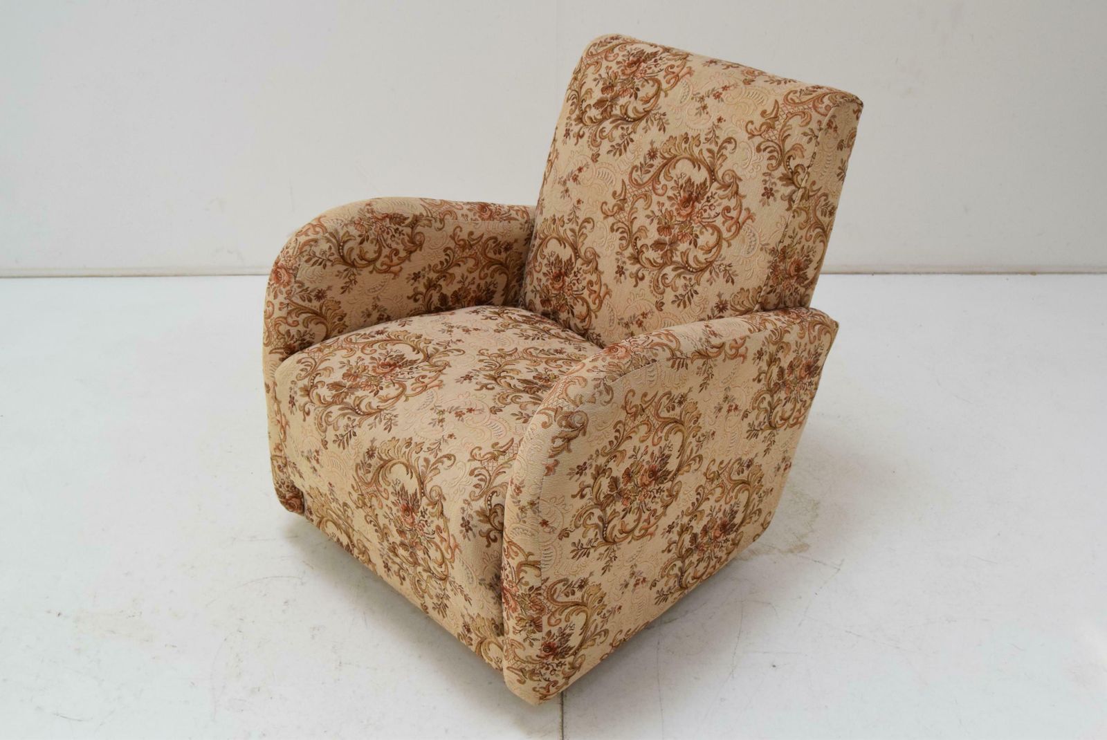 Vintage Designed Armchair With Wheels, Czechoslovakia, 1950s. photo furniture