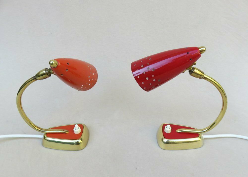 Extraordinary Italian Bedside Lamps, 1950s, Set Of 2 photo for sale