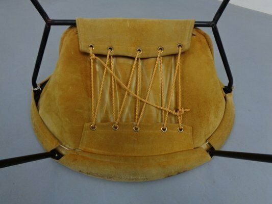 photo vinterior Danish Suede Folding Ballon Chair By Hans Olsen For Lea, 1960s