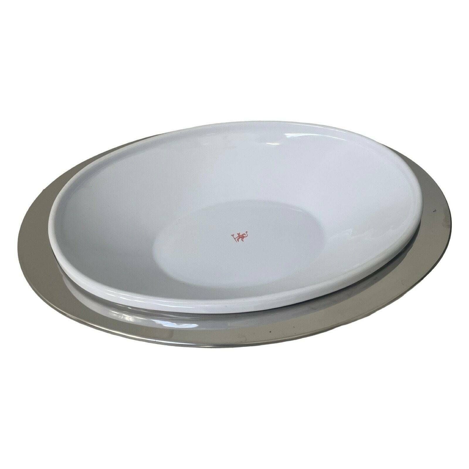 Laura Polinoro, Sandra Figuerola & Marisa Gallen For Alessi   Serving Tray Model 'Diavolo'   Fg01   Stainless Steel And Porcelain photo 207.0