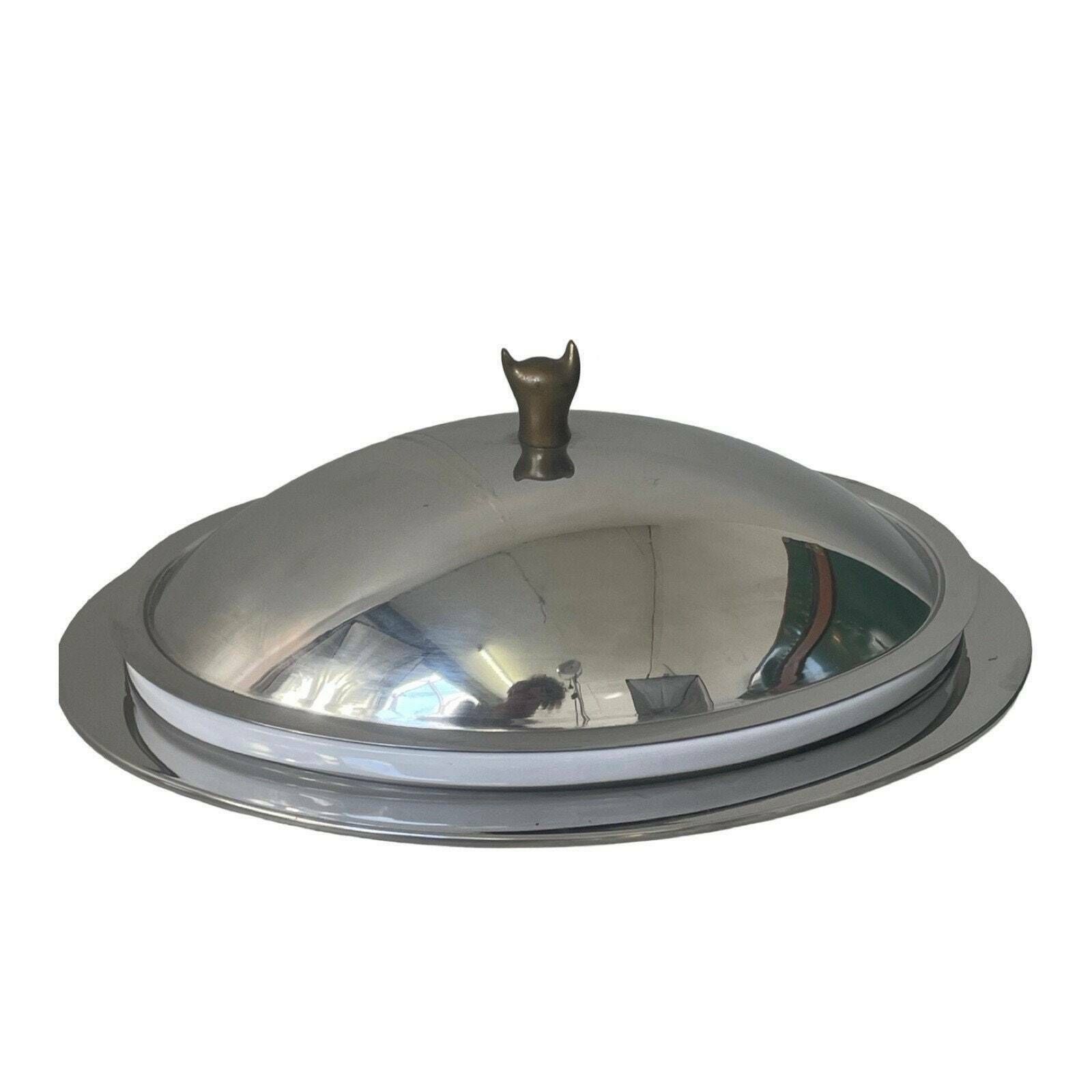 Laura Polinoro, Sandra Figuerola & Marisa Gallen For Alessi   Serving Tray Model 'Diavolo'   Fg01   Stainless Steel And Porcelain photo buy