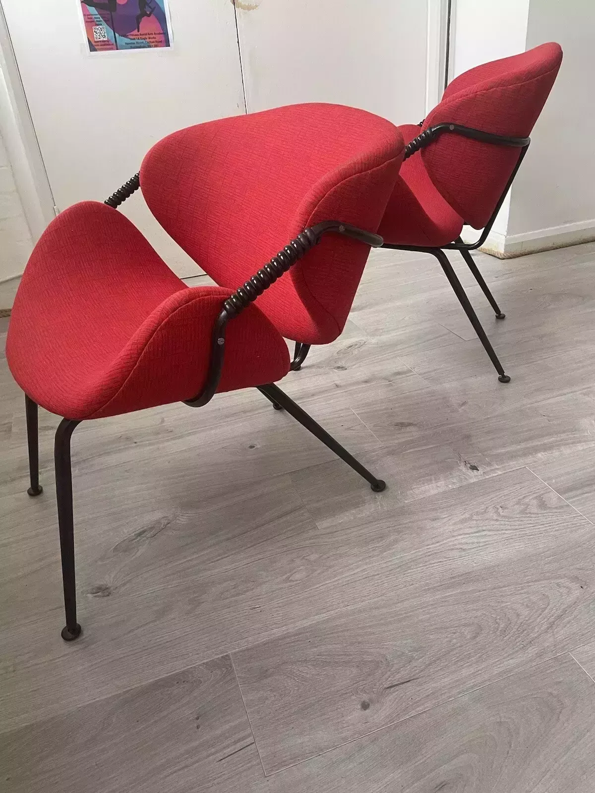 Pair Armchairs Model Tu 612, Designed By Olof Kettunen 1950s Vintage Chair Rare