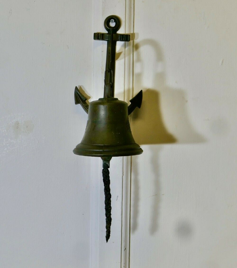 Wall Hanging Bronze Door Bell On An Anchor