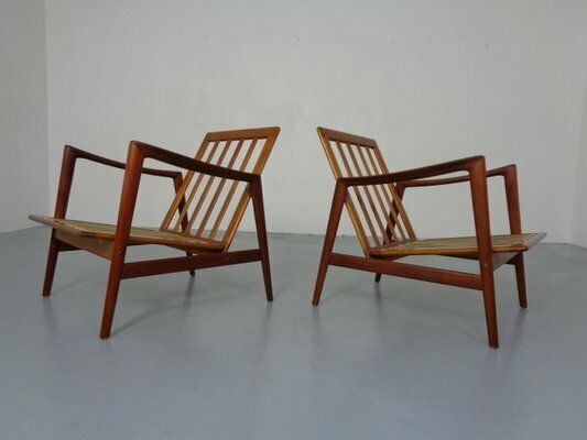 Furniture Danish Organic Teak Armchairs Attributed To Hans Olsen, Denmark, 1950s, Set Of 2 photo