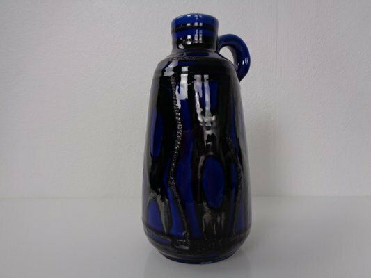 Blue & Black 1534 20 Ceramic Vase From Carstens Tönnieshof, Germany, 1970s photo for sale