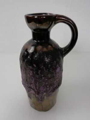 Purple & Gold Lava 321/3 Ceramic Vase From Ruscha, 1960s photo buy