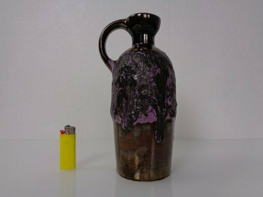 Home Decor Purple & Gold Lava 321/3 Ceramic Vase From Ruscha, 1960s photo