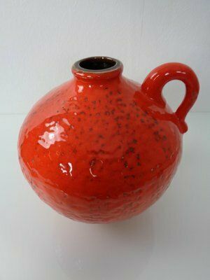 Red Ceramic Vase By Heinz Siery For Carstens, 1960s photo buy