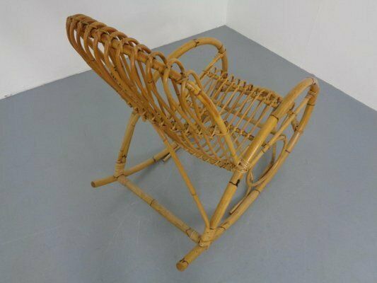 photo for sale Mid Century French Bamboo Rocking Chair, 1950s