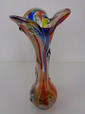 photo vintage Large Murano Sommerso Glass Vases, 1960s, Set Of 3