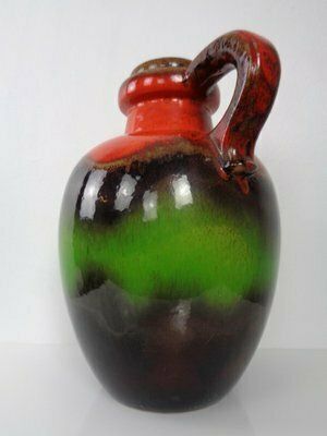 Large Glazed Pop Art Lava Ceramic 486 48 Vase From Scheurich, Germany, 1970s photo 295.0