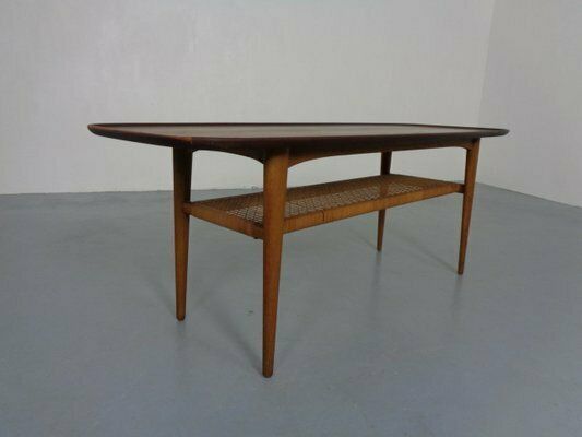 Teak & Oak Coffee Table By Børge Mogensen For Fredericia Stolefabrik, 1950s photo for sale