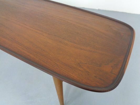 photo for sale Teak & Oak Coffee Table By Børge Mogensen For Fredericia Stolefabrik, 1950s