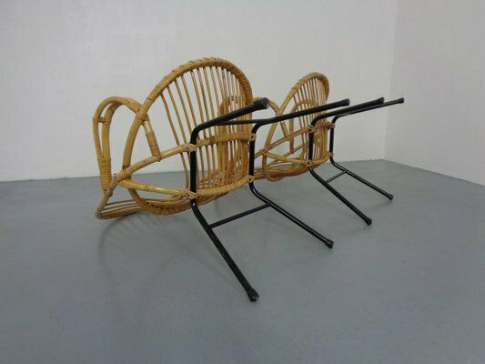 photo vinterior Dutch Mid Century Bamboo Chairs By Rohé Noordwolde, 1950s, Set Of 2, Set Of 2