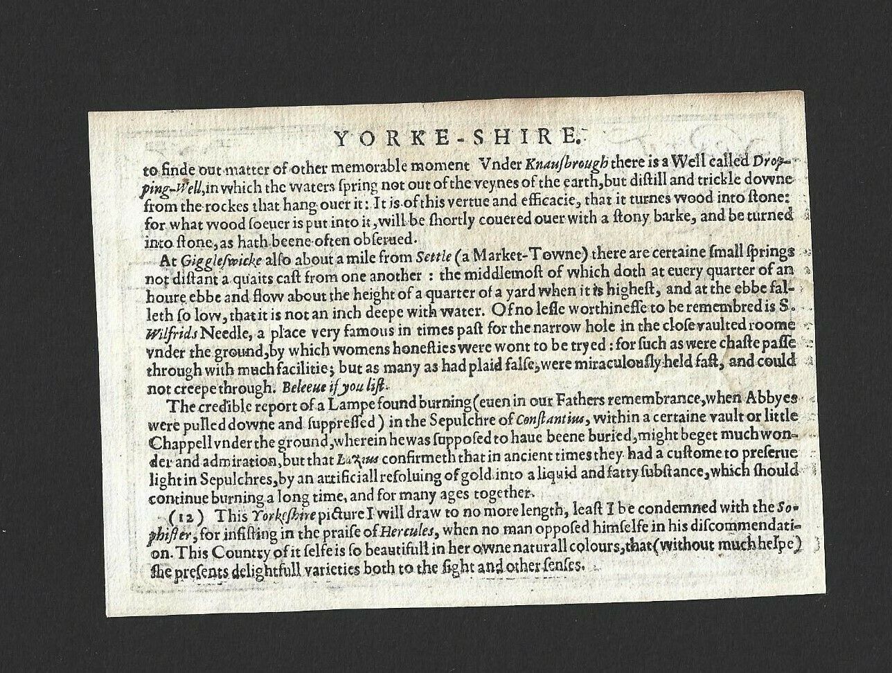 County Durham ~ Miniature Map By Peter Van Den Keere After John Speed 1627 photo furniture