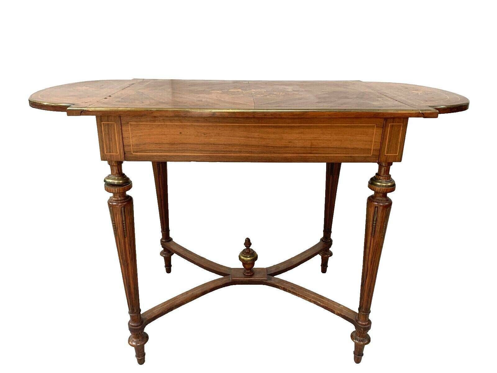 Napoleon III Style Desk Table With Marquetry Top, 20th Century photo Furniture