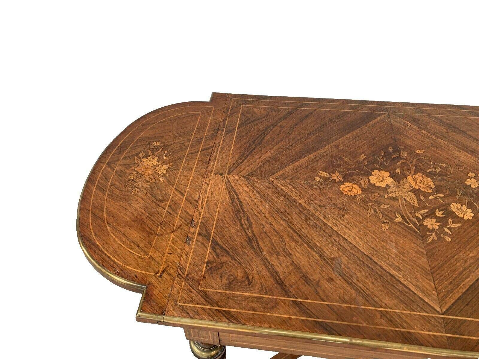Napoleon III Style Desk Table With Marquetry Top, 20th Century photo 849.15