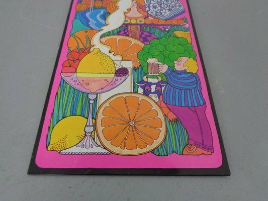 Art Psychedelic Jrm Tinprint Metal Picture By Ivan Ripley, 1960s photo