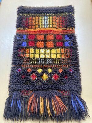 Vintage Wall Tapestry In Wool, 1970s