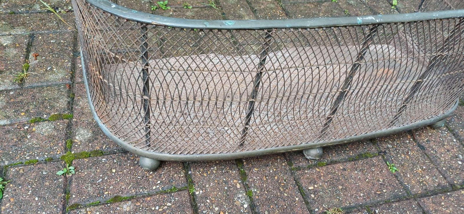 Vintage Iron And Brass Decorative Meah Feature Fender Fire Guard Fire Screen Fireplace photo vinterior