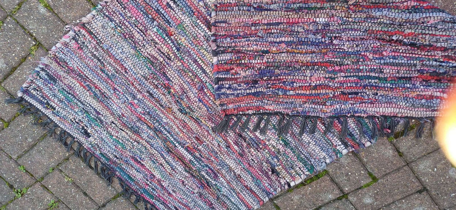 photo furniture Large Vintage Classic 80s Woven Recycled Cotton Rag Rug.