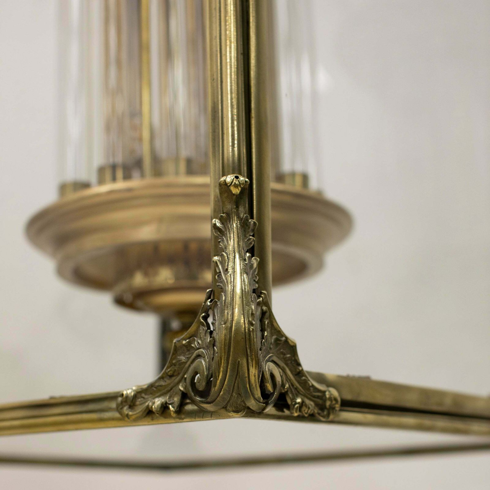 Large English 18th Century Adams Style Polished Brass Hanging Lantern photo 17000.0