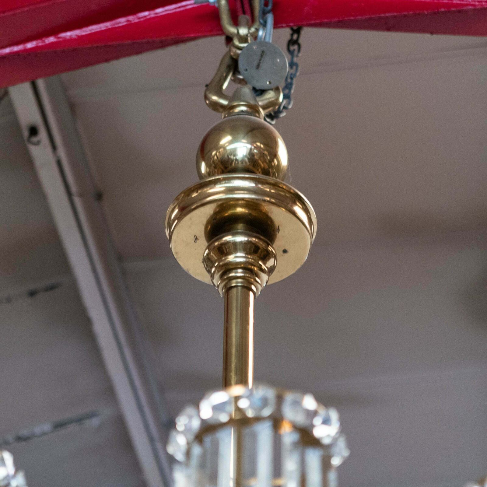 photo buy Giant Reclaimed Brass & Crystal Chandelier | >4m Tall