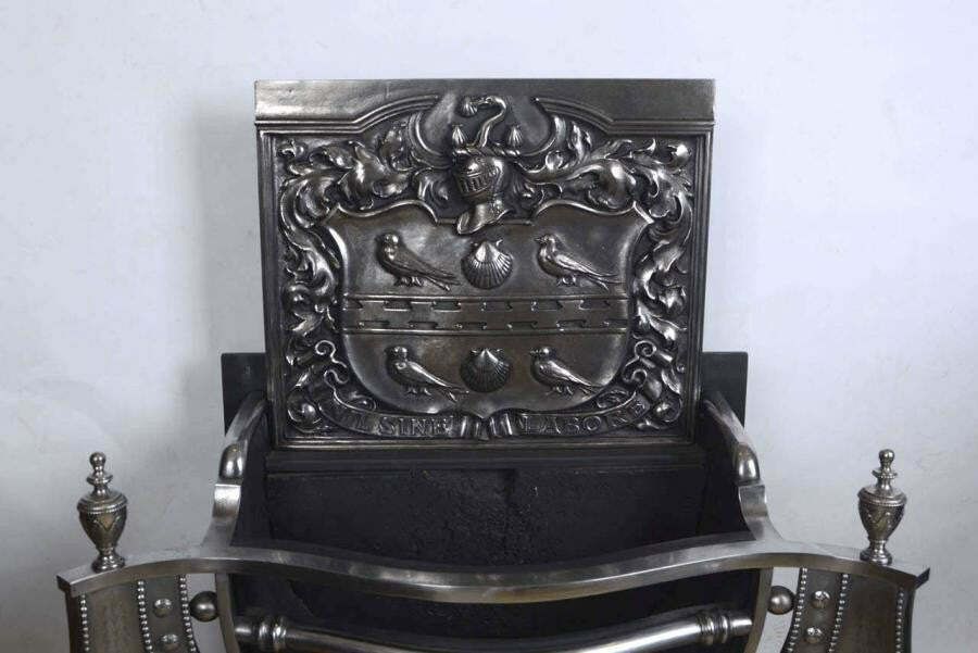 Antique Grand Georgian Style Steel Fire Grates | Pair Available photo for sale