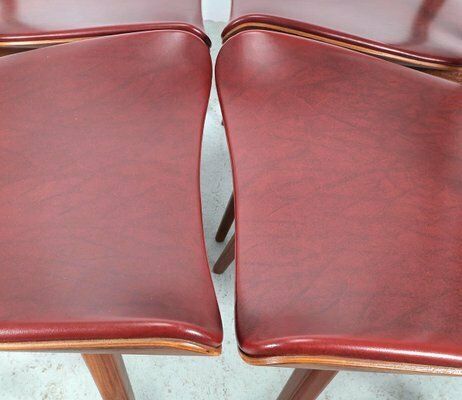 photo vinterior Vintage Teak Wooden Ladder Chairs, 1960s, Set Of 4