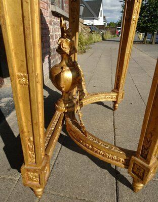 Antique Carved Gilded Wooden Console Table, 1890s photo 2845.0