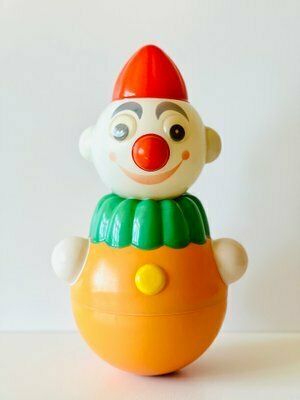 Roly Poly Clown Nevalyashka Tuimelaar Clown, Ca. Jaren 1960