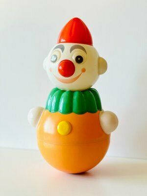 Roly Poly Clown Nevalyashka Tumbler Clown, 1960s photo Home Decor