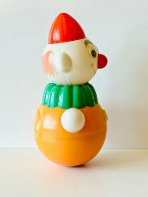 photo for sale Roly Poly Clown Nevalyashka Tuimelaar Clown, Ca. Jaren 1960