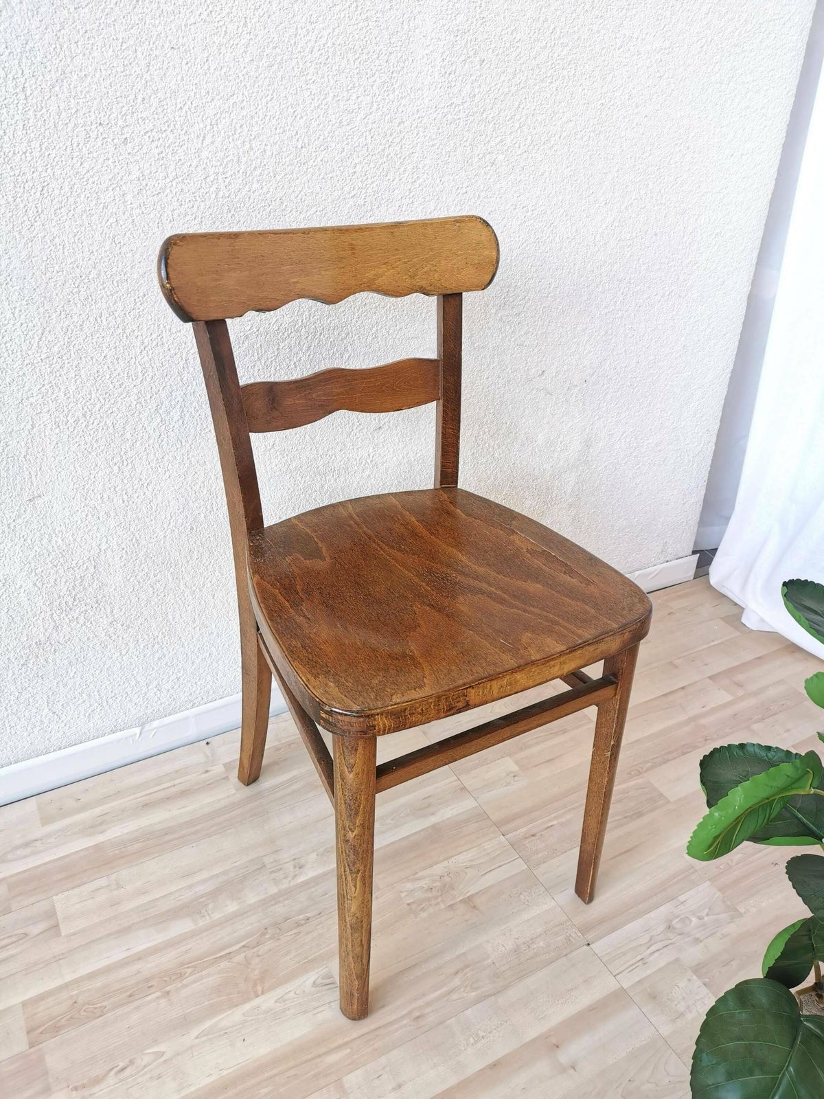 Vintage Wooden Dining Chair / Tyrolean Dine Chair By Javor Pivka 1970s / Farmhouse Country Sytle Bistro Bar Pub