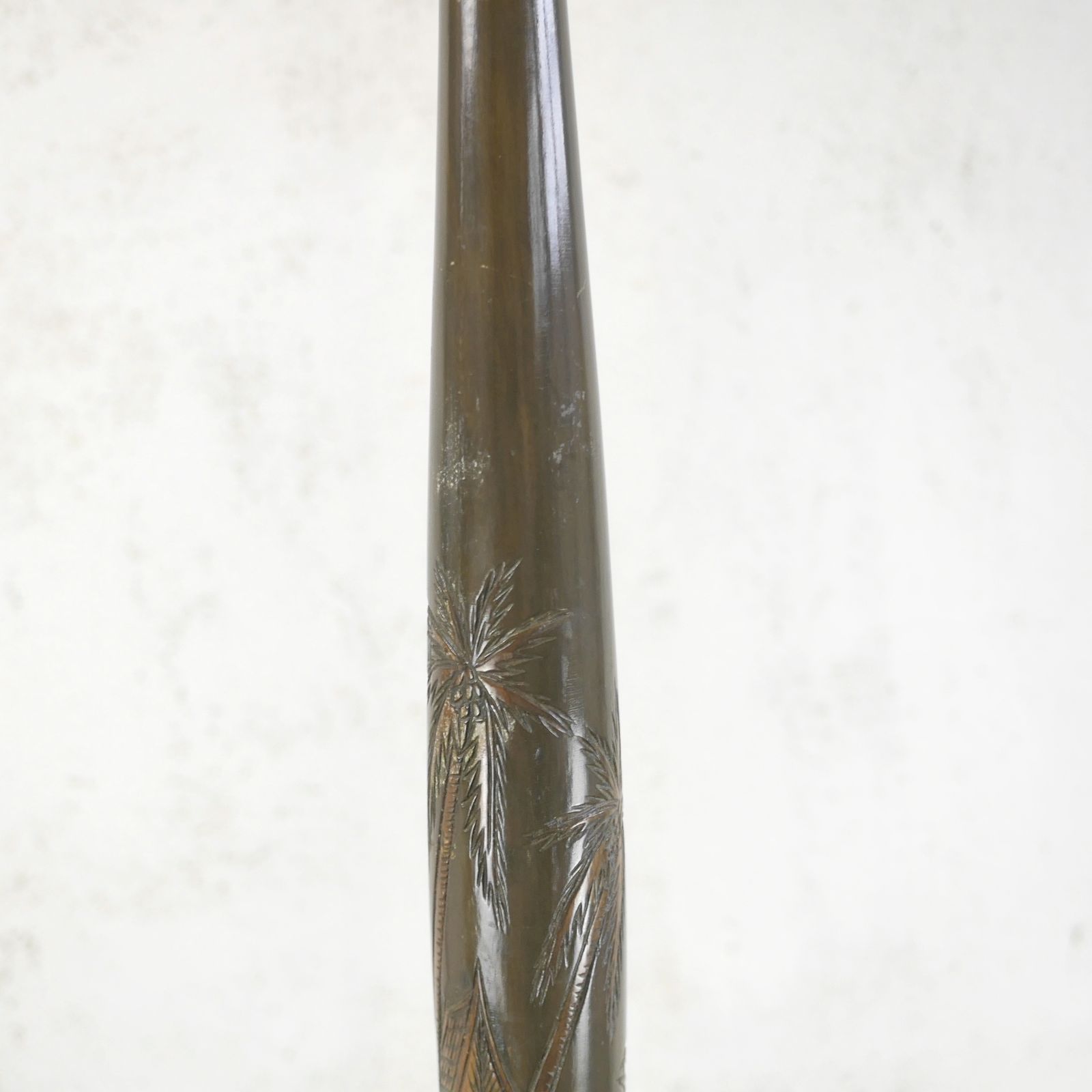 Antique Early 20th Century Chinoiserie Carved Painted Wood Standard Lamp #102516 photo 225.0