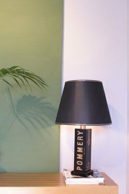 Hollywood Regency Champagne Pommery Table Lamp, France, 1970s photo buy