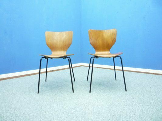 Plywood & Teak Dining Chairs From Mücke & Melder, 1960s, Set Of 2 photo furniture