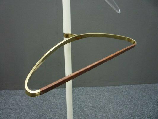 Brass And Acrylic Glass Coat Rack From Vereinigte Werkstätten Collection, 1950s photo vinterior