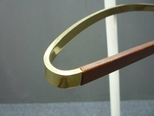 Brass And Acrylic Glass Coat Rack From Vereinigte Werkstätten Collection, 1950s photo vintage