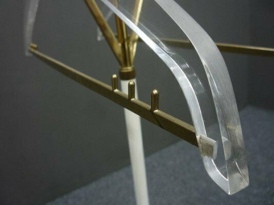 Coat Rack In Brass And Acrylic From Vereinigte Werkstätten Collection, 1950s photo buy