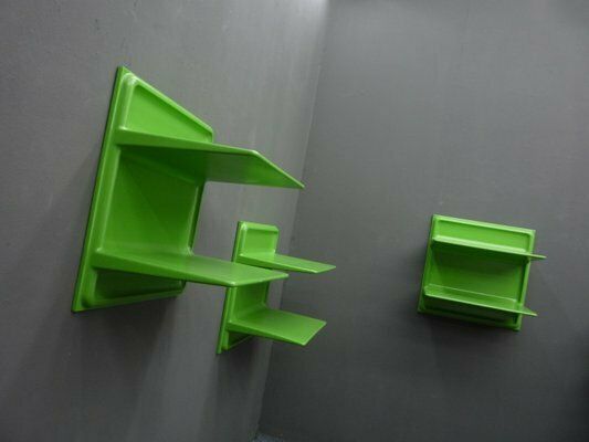 Space Age Wall Shelf By Ernest Lgl For Wilhelm Werndl, 1960s Set Of 4 photo for sale