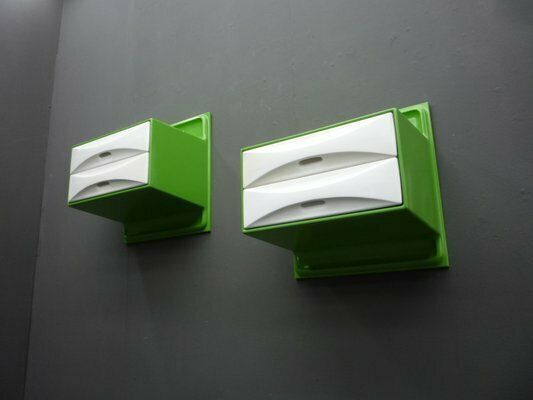 Wall Shelf With Drawers By Ernest Igl For Wilhelm Werndl, 1960s Set Of 2 photo for sale