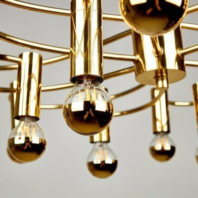 Brass Chandelier By Hans Wilfried Hegger For Cosack, 1970s photo for sale