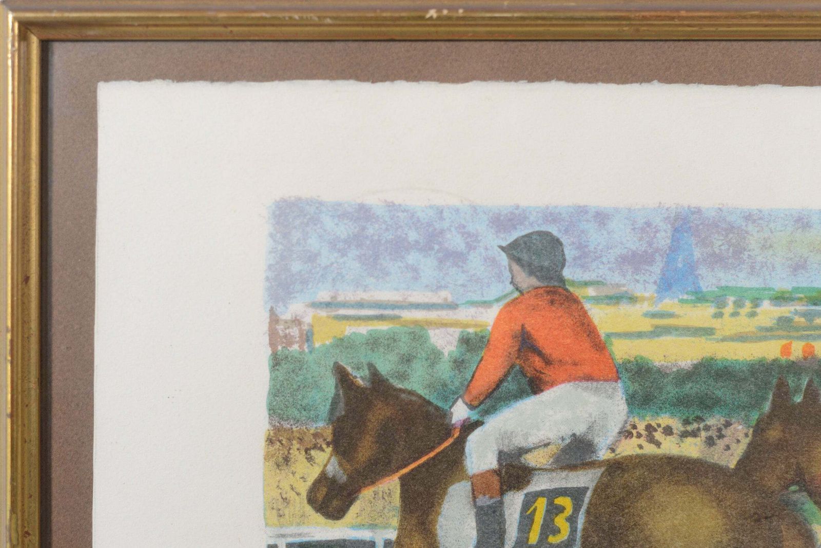 Paardenraces Bij Auteuil   Dame Met Hoed   François Gall photo for sale