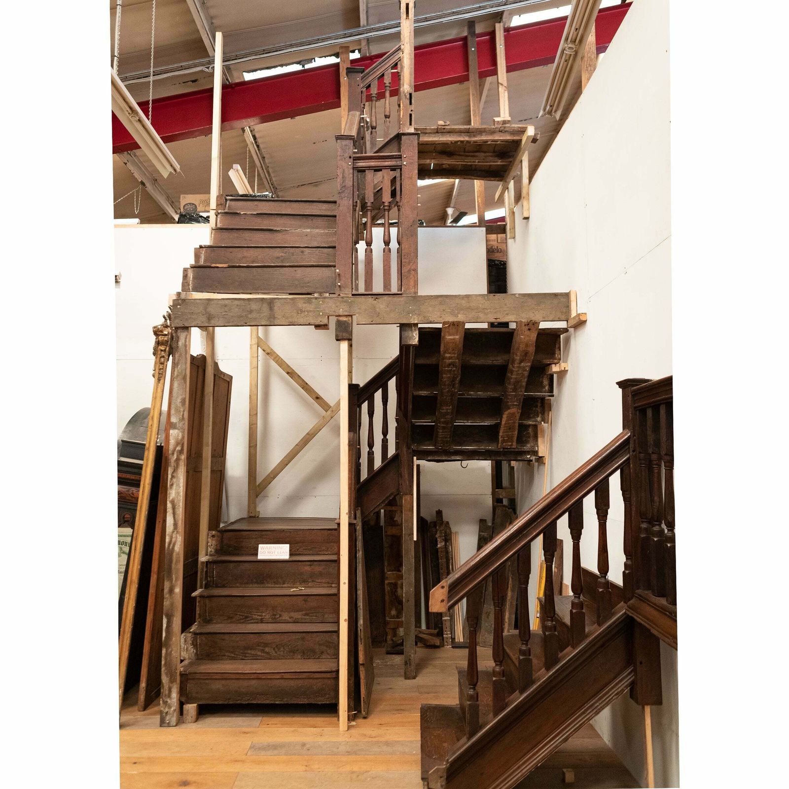 Antique Queen Anne 18th Century Oak Staircase photo vinterior