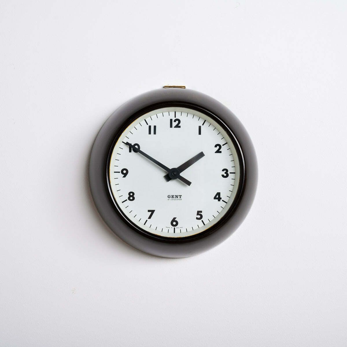 Rare Extra Small Vintage Bakelite Wall Clock By Gent Of Leicester photo for sale