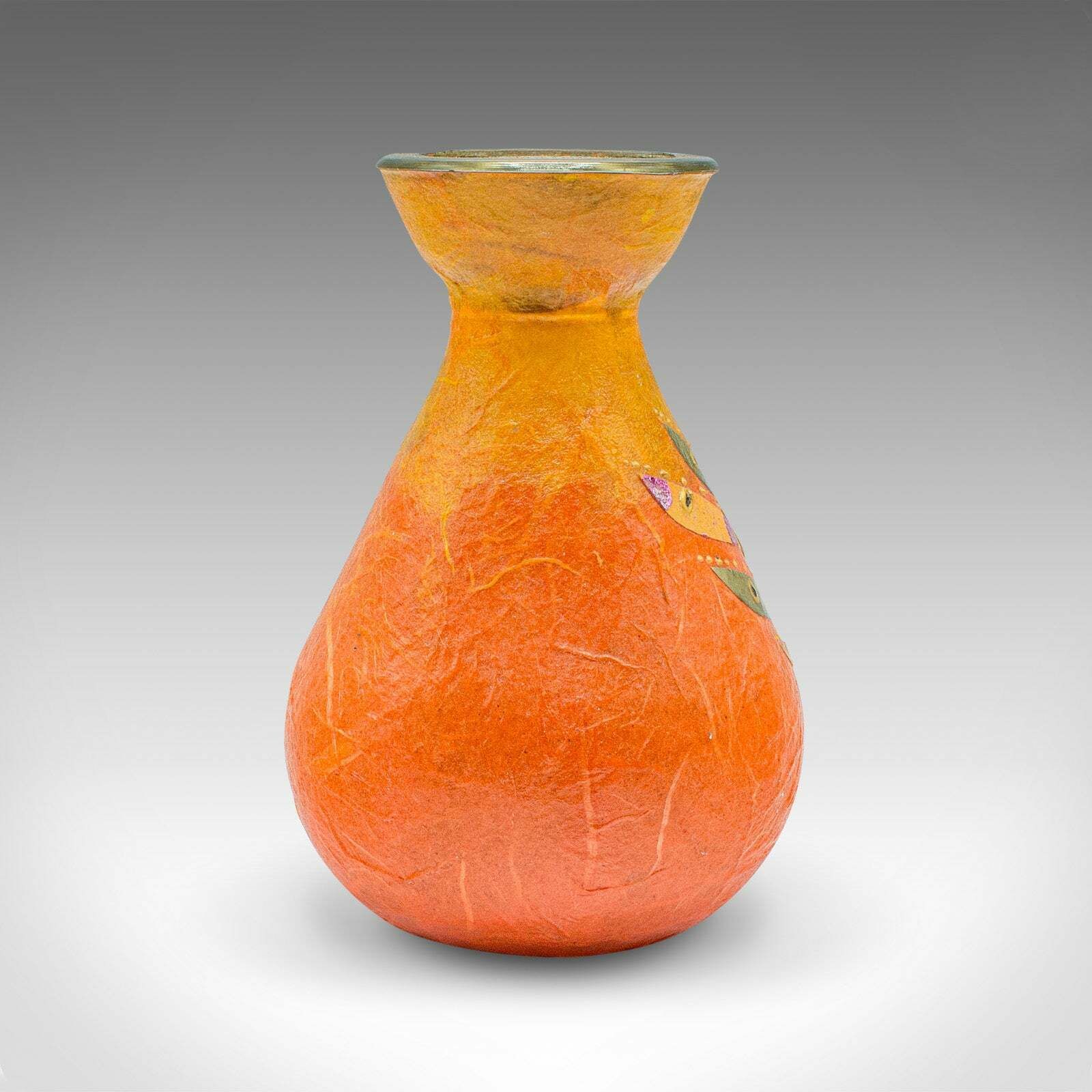 Small Contemporary Candle Stand, English, Art Glass, Votive, Posy Vase, Holder photo for sale