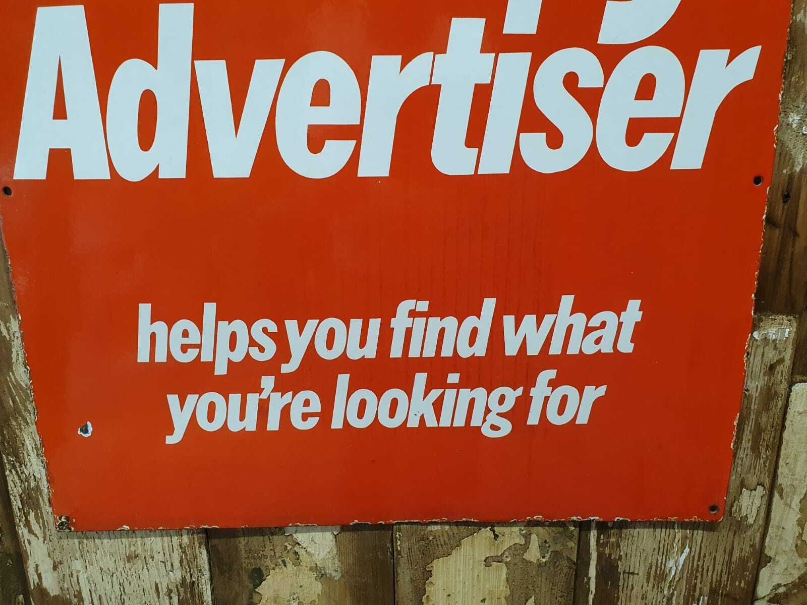Vintage Enamel London Weekly Sign photo furniture