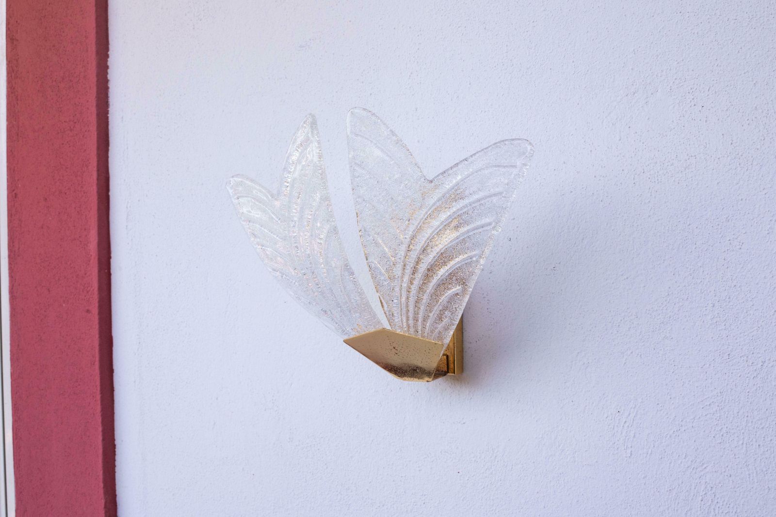 Set Of 4 Sorrento, Italian Murano Glass Wall Light, 1970s photo Lighting